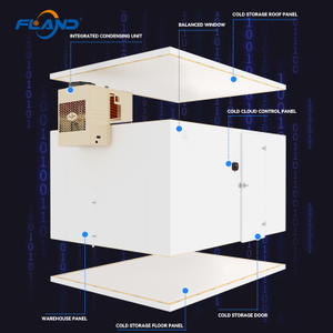 100/150mm Thickness Insulated solar Mobile Cold Room with monoblock condense unit 